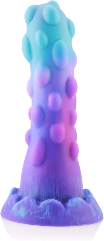 Monster Dildo Fantasy Dildo Slim Beginner Dildo, Lifelike Soft Silicone Knot Thin Dildos, Realistic Small Penis with Suction Cup, Sex Toys for Men and Women