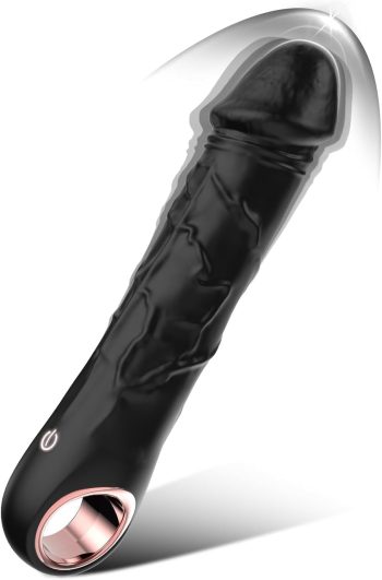 Electric Adult Toy Female Realistic Silicone Rod Push Stimulation with Cup Suitable for Thumb Grip Push Type 124 (Black) (Balck 001)