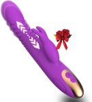Purple Adult Toys Tools for Women Big Pleasure Adult Toys Powerful 8 Modes Waterproof Electric Rabbit Ears Pleasure Toy Set Games for Men and Women
