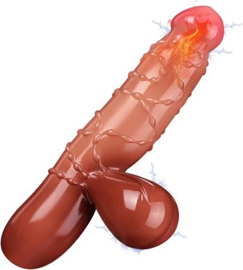 8.3” Thick Knots Dildo Vibrator Adult Sex Toys, Monster Heatable Dildo with 10 Modes Vibrator Stimulating Clitoral Anal G-spot Vibrating Wand, Big Wand Realistic Dildo Sex Toys for Women Men Pleasure