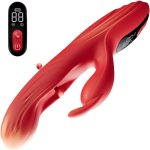 2026 Newly Electric Adult Toy for Women Realistic Silicone Wand Thrusting Stimulation with Cup for Thumb-Grip Push-Style Massage (red)