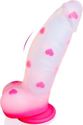 8" Big Thick Girthy Monster Fantasy Dildo - Pink Clear Liquid Silicone Dildos, Strap on Dildo with Suction Cup, Wide Large Riding Dildos for G Spot Anal, Adult Sex Toys & Games for Women Men Couples